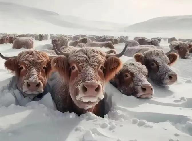 青島大雪上演現實版“流浪地球”