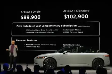 索尼&本田合作新車AFEELA 1亮相