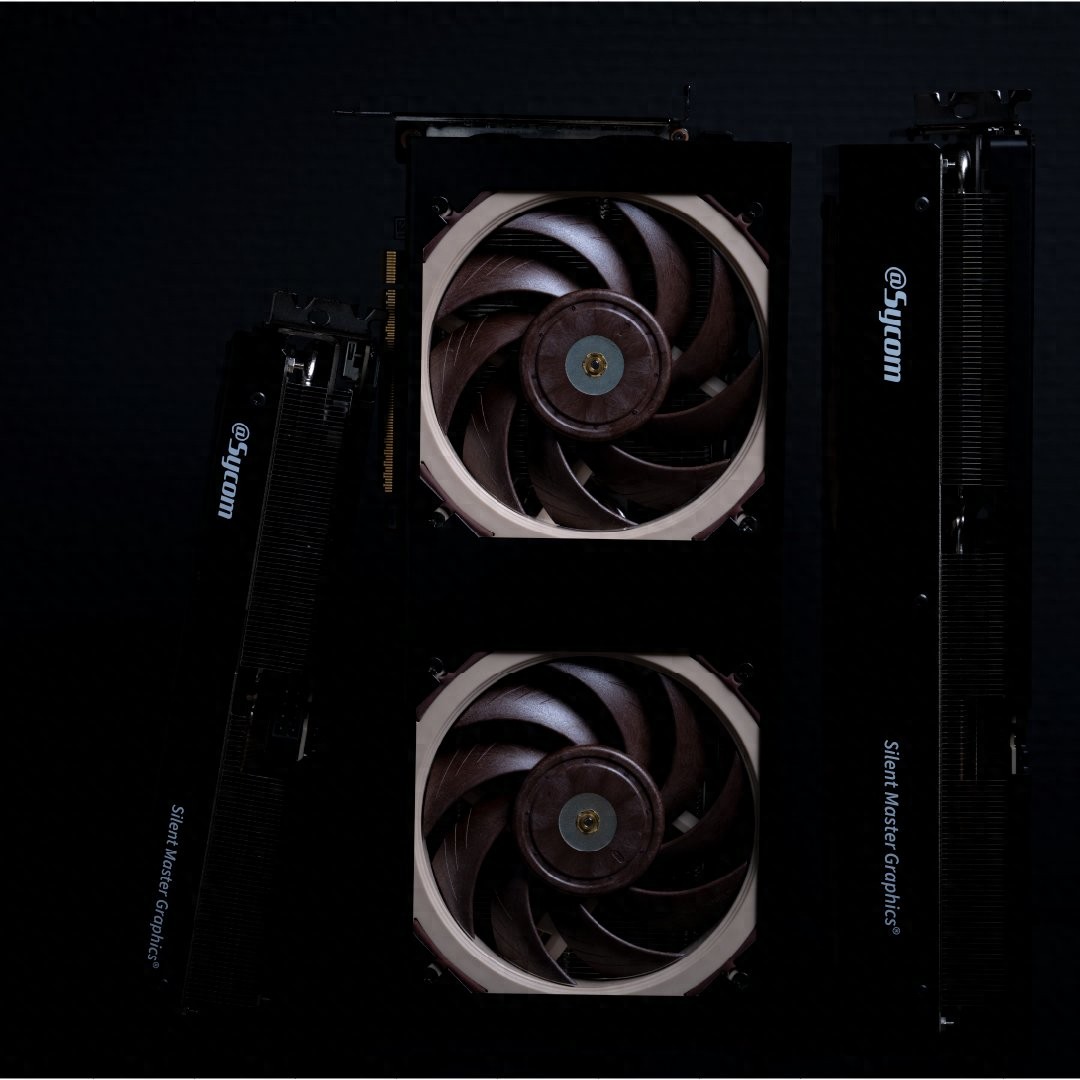 Sycom預熱RTX 50系列Silent Master顯卡,料沿用貓頭鷹風扇