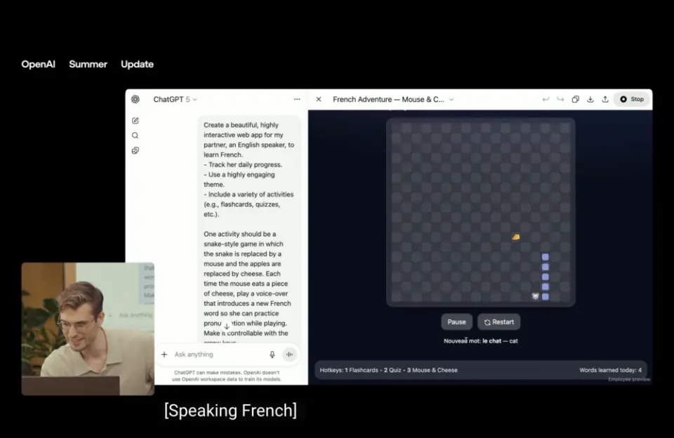 GPT-3像個高中生,GPT-4像個大學生,而GPT-5則已經變成了一名專家,一名各個領域的專家。
