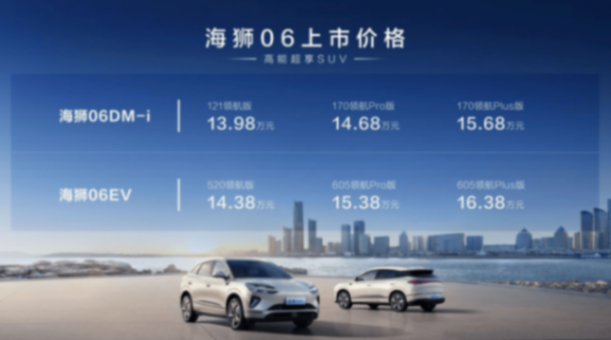 比亞迪海獅06上市,六款車型怎么選?