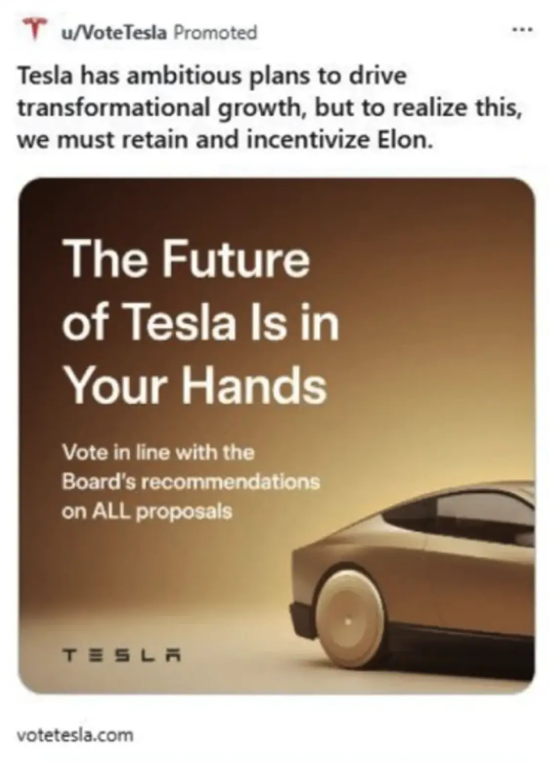 特斯拉大投廣告,督促股東投票支持馬斯克萬億薪酬 特斯拉稱要留住馬斯克